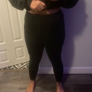 Black jeans. High rise. Universal thread size 12